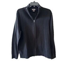 Michael Kors Men's Full Zip Black‎ Sweater Size XL Fall Hiking Casual Workwear